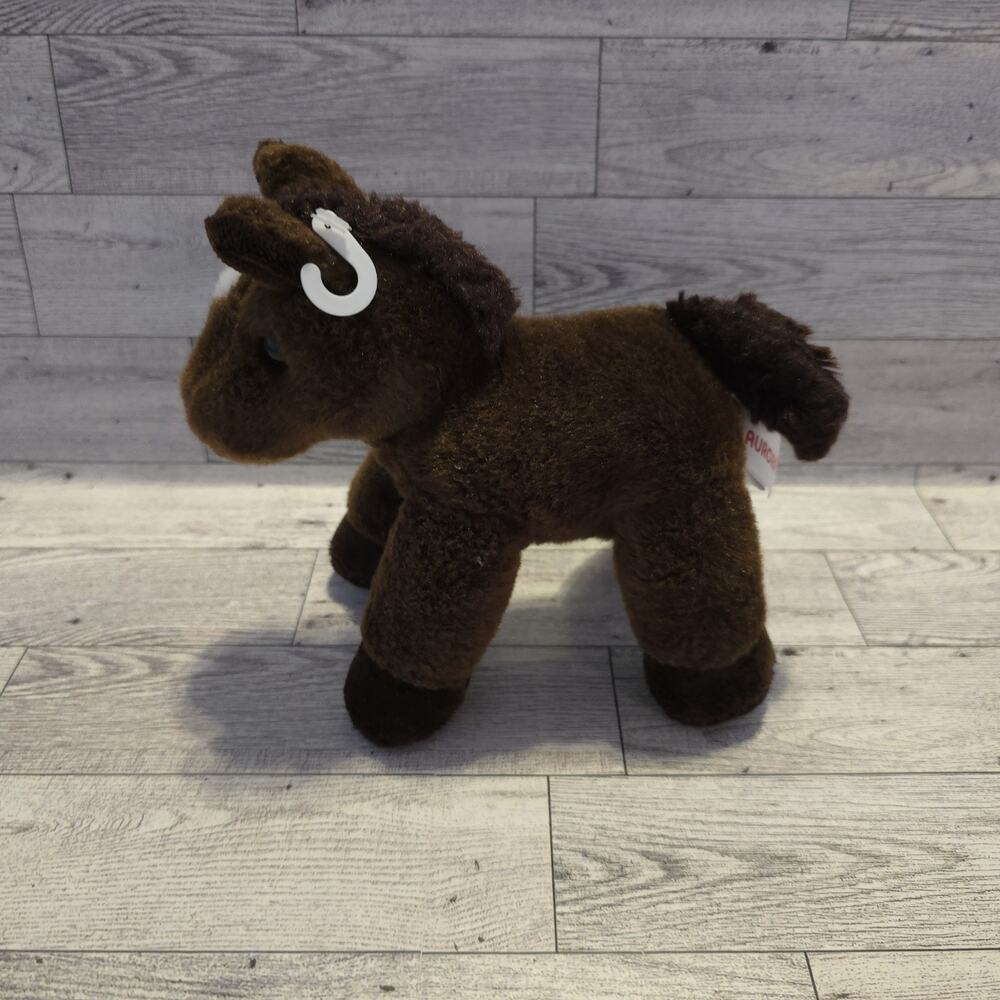 Aurora Pony‎ Horse Paint 8" Plush Brown White Stuffed Animal Toy